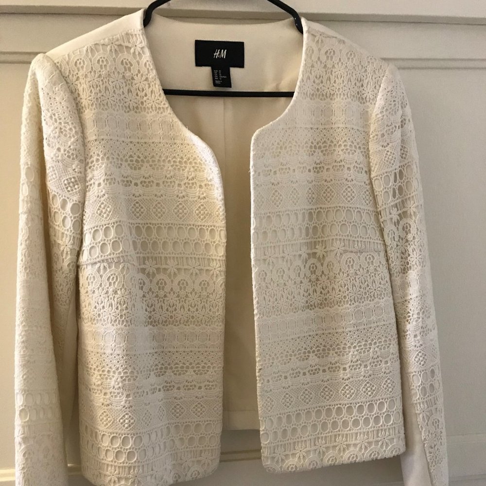 Beige  embroidered jacket